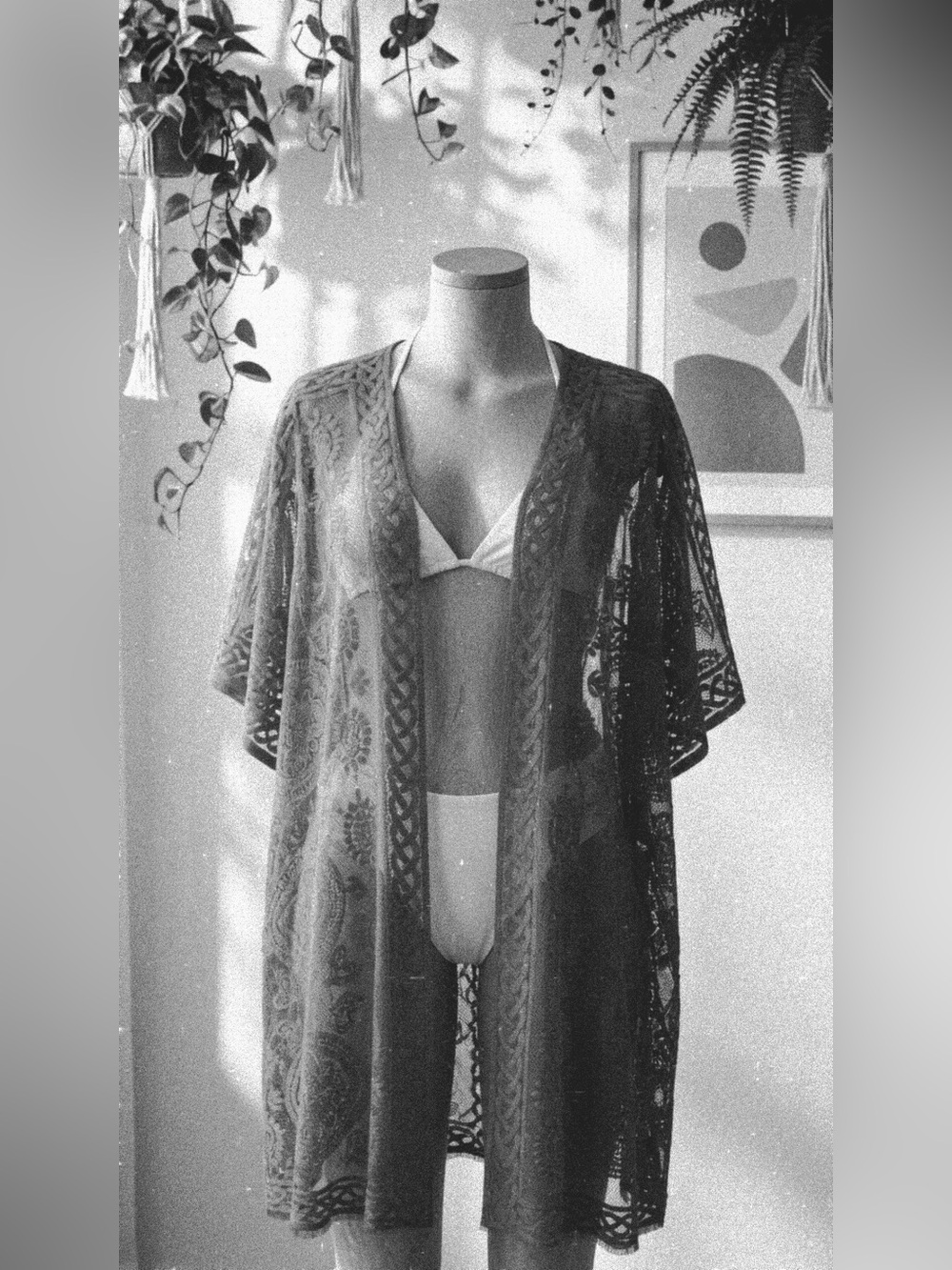 NEW Turquoise Lace Swim Cover-Up Kimono